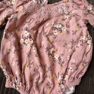 Old Navy Pink Floral Baby Outfit